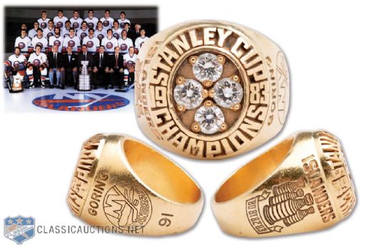 Robert "Butch" Gorings 1982-83 New York Islanders Stanley Cup Championship 14K Gold and Diamond Ring