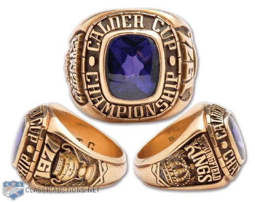 Robert "Butch" Gorings 1970-71 AHL Springfield Kings Calder Cup Championship 10K Gold Ring