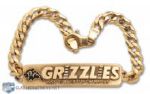 Robert "Butch" Gorings 1995-96 IHL Utah Grizzlies Turner Cup Championship 10K Gold and Diamond Bracelet