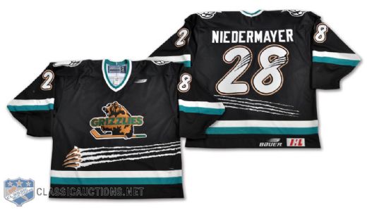 Scott Niedermayers 1998-99 Utah Grizzlies Game-Worn Jersey