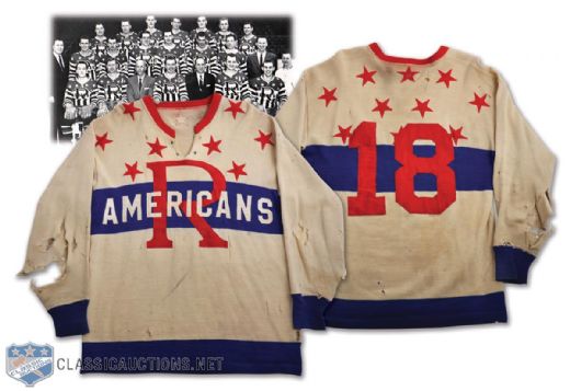 Rochester Americans 1956-57 Inaugural Season Wool Jersey from Gord Hannigans Collection