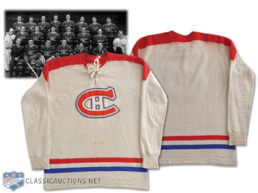 Hubert Maceys 1946-47 Montreal Canadiens Game-Worn Jersey