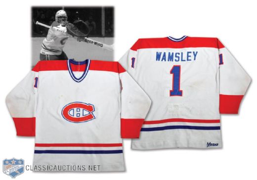 Rick Wamsleys 1981-82 Montreal Canadiens Game-Worn Jersey - Many Team Repairs! - Photo-Matched!