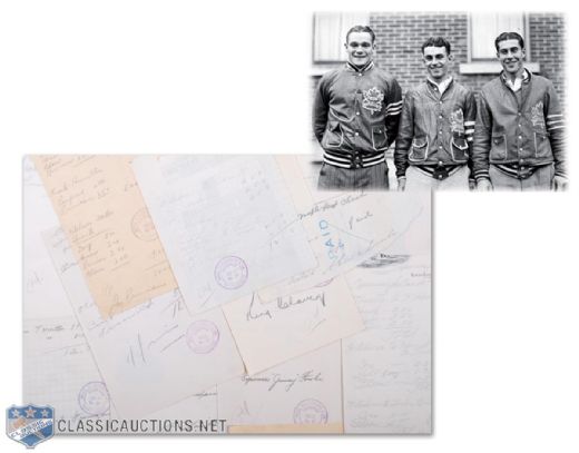 1935-36 Toronto Maple Leafs Autograph Collection of 28, Featuring Conacher, Primeau, Irvin, Selke & Clancy