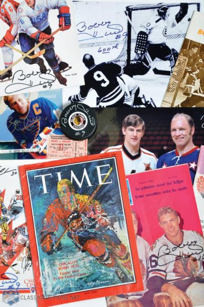 Bobby Hull Signed / Multi-Signed Items and Memorabilia Collection of 10