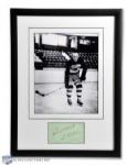 Deceased HOFer Eddie Shore Signed Framed Montage (13 1/2" x 18")