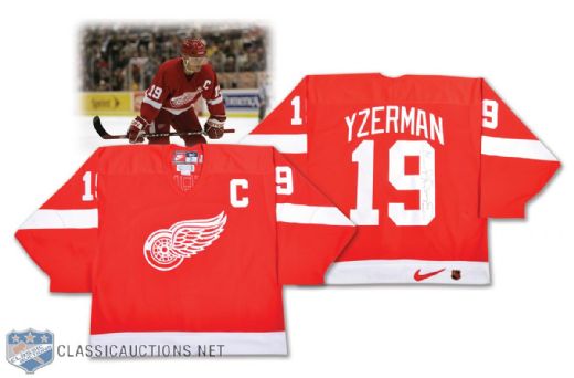Steve Yzermans 1998-99 Detroit Red Wings Signed Game-Worn Captains Jersey