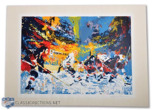 1974 New York Rangers and Chicago Black Hawks "Ice Men" Signed LeRoy Neimans Artist Proof Serigraph (24 1/2" x 33 1/2")