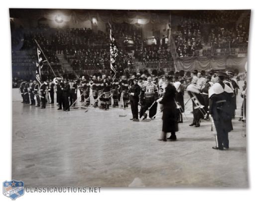 1925 Madison Square Garden Inaugural Game Photo - New York Americans vs Montreal Canadiens