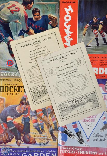 Madison Square Garden 1929-1942 New York Americans Program Collection of 16