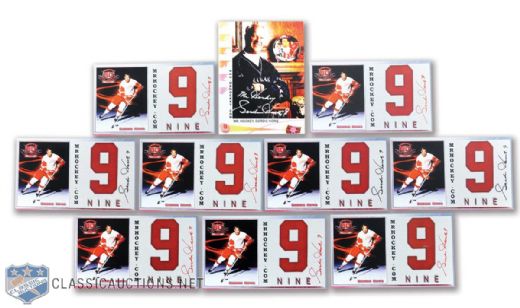 Gordie Howe Detroit Red Wings Autograph Collection of 10