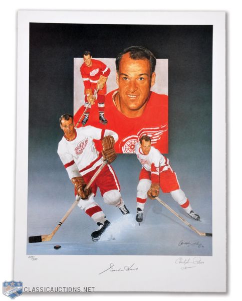 Gordie Howe Signed Detroit Red Wings "Power" Limited-Edition Lithograph by Paluso (18" x 24")