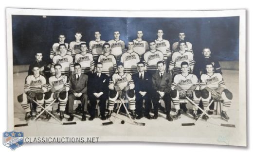 Quebec Citadelles 1948-49 Team Photo with Jacques Plante and 1949-50 Guide with Beliveau