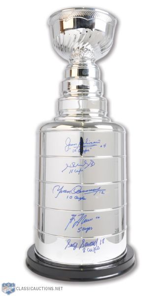 Huge Stanley Cup Replica Autographed by 5 Montreal Canadiens Hall-of-Famers