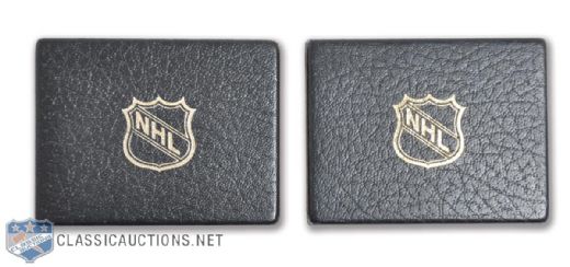 1982 and 1983 Hockey Hall of Fame Dinner Medallions in Cases - Dryden! Hull! Gilbert! Mikita!