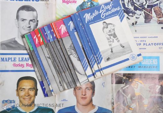 Toronto Maple Leafs 1961-72 Program Collection of 31
