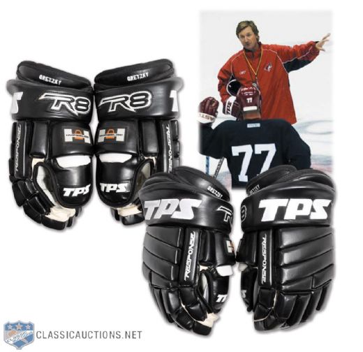 Wayne Gretzkys Phoenix Coyotes  Practice-Worn Coach Gloves - From the Shawn Chaulk Collection