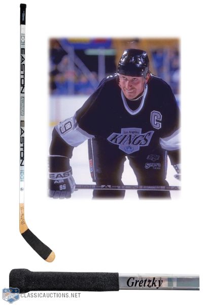 Wayne Gretzkys 1993-94 Los Angeles Kings Signed Game-Used Easton Stick
