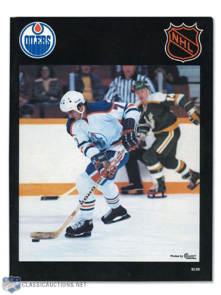 Wayne Gretzky 1979 First NHL Goal Edmonton Oilers Game Program