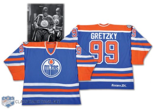 Wayne Gretzky 1981-82 Edmonton Oilers Vintage Replica Game Jersey with Disabled Patch
