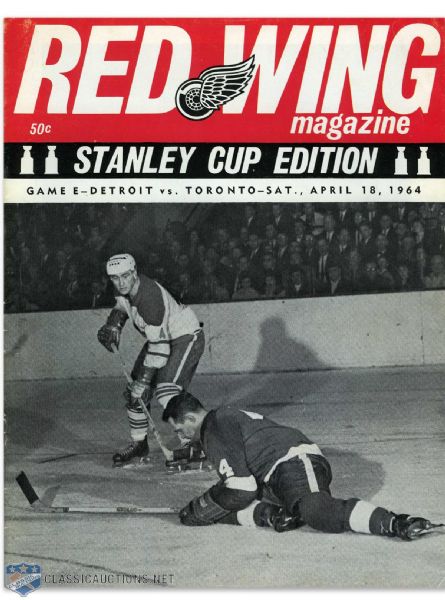 1964 Stanley Cup Finals Program - Detroit Red Wings vs Toronto Maple Leafs