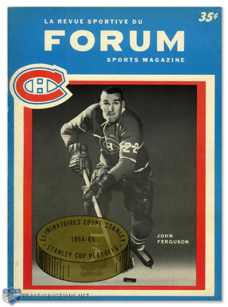 1965 Stanley Cup Finals Program - Montreal Canadiens vs Chicago Black Hawks