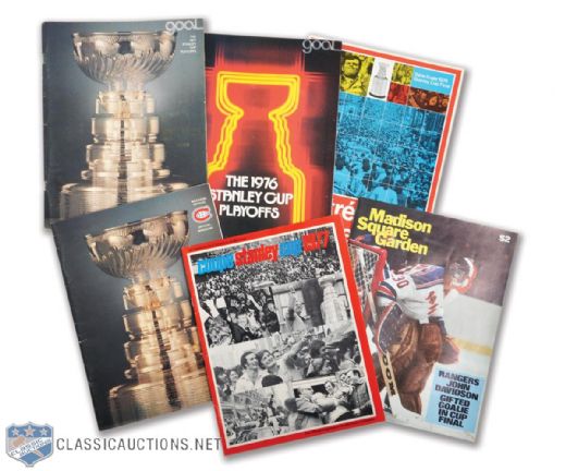 1976 to 1979 Stanley Cup Finals Programs (6) - Montreal Canadiens 4 Cups in a Row!