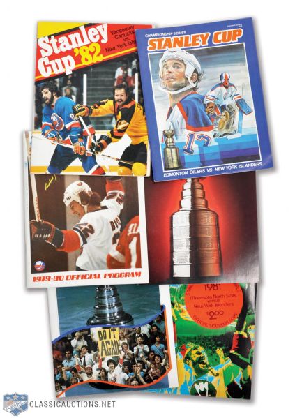 1980 to 1983 Stanley Cup Finals Programs (6) - New York Islanders 4 Cups in a Row!