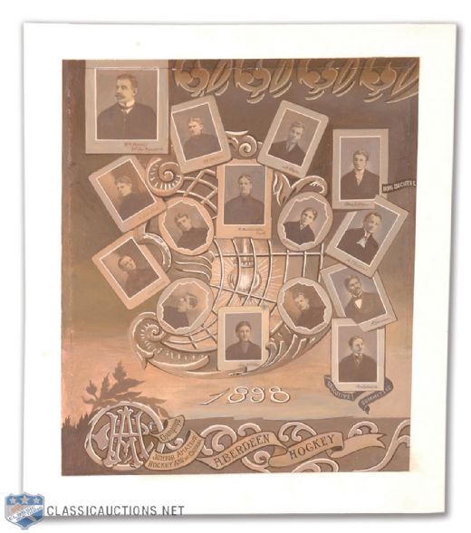 Aberdeen Hockey Club 1898 Original Painting with Frank McGee (15" x 12 1/2")