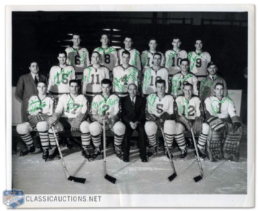 Pittsburgh Hornets 1951-52 Calder Cup Champions Team-Signed Photo with Horton