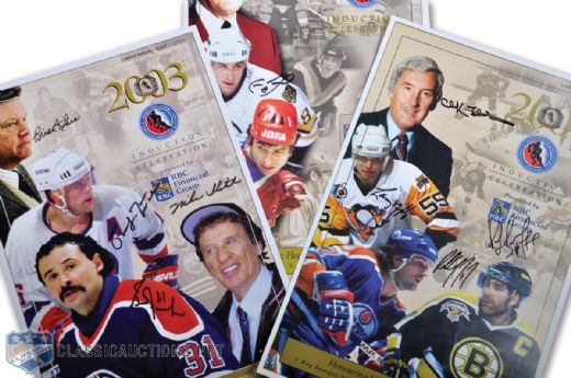 2003, 2004 and 2005 Hockey Hall of Fame Inductees Signed Limited-Edition Posters (11" x 17")