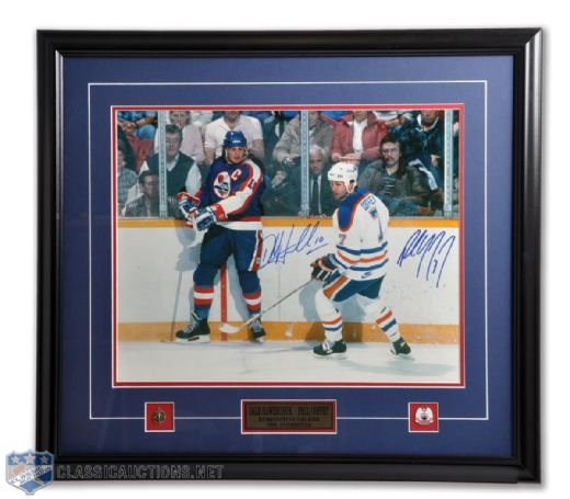 Dale Hawerchuks Signed Hawerchuk and Paul Coffey Framed Montage (28" x 26")
