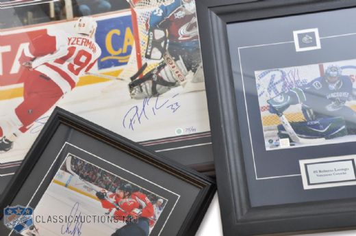Steve Yzerman, Patrick Roy, Alexander Ovechkin and Roberto Luongo Signed Framed Montages