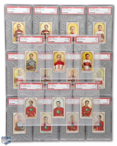 1911-12 Imperial Tobacco C55 PSA-Graded Complete 45-Card Set