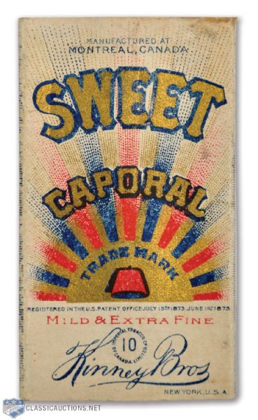 1910-15 Imperial Tobacco Sweet Caporal Cigarette Box / Wrapper - Box Held C55 and C56 Hockey Cards!