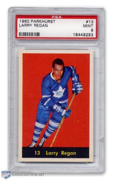 1960-61 Parkhurst #13 - Larry Regan PSA 9 - None Graded Higher