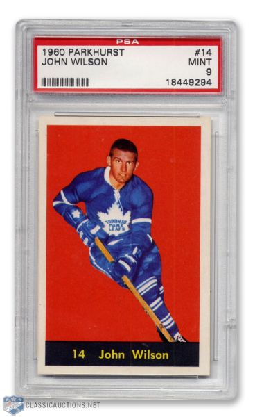 1960-61 Parkhurst #14 - John Wilson PSA 9 - None Graded Higher