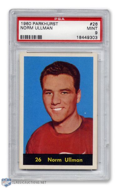 1960-61 Parkhurst #26 - Norm Ullman PSA 9 - None Graded Higher
