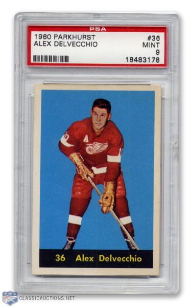 1960-61 Parkhurst #36 - Alex Delvecchio PSA 9 - None Graded Higher