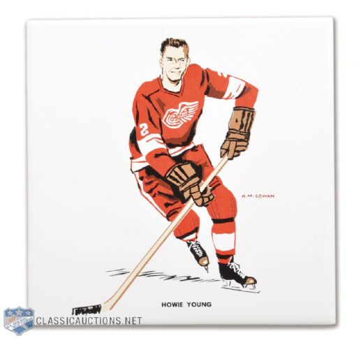 1962-63 H.M. Cowan/Screenarts Howie Young Detroit Red Wings