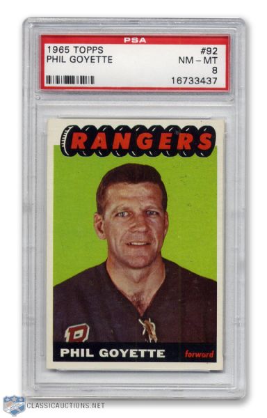 1965-66 Topps #92 - Phil Goyette - Graded PSA 8