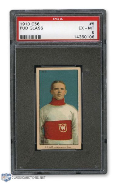 1910-11 Imperial Tobacco C56 #5 Frank "Pud" Glass RC - Graded PSA 6 - Highest Graded!