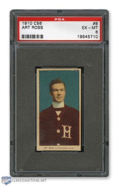 1910-11 Imperial Tobacco C56 #8 HOFer Arthur "Art" Ross RC- Graded PSA 6