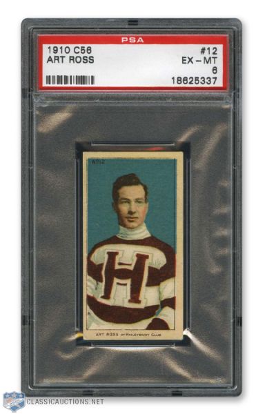 1910-11 Imperial Tobacco C56 #12 HOFer Arthr "Art" Ross RC - Graded PSA 6