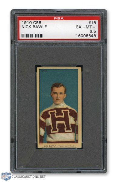 1910-11 Imperial Tobacco C56 #18 Nicholas "Nick" Bawlf RC - Graded PSA 6.5