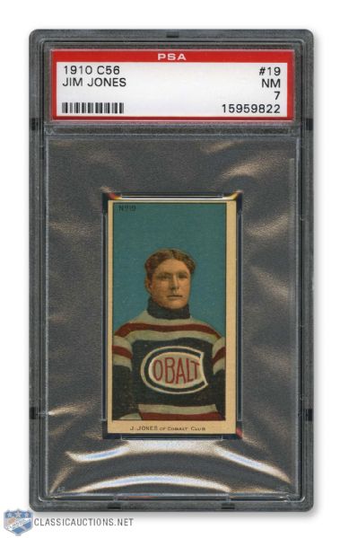 1910-11 Imperial Tobacco C56 #19 Jim Jones RC - Graded PSA 7 - Highest Graded!