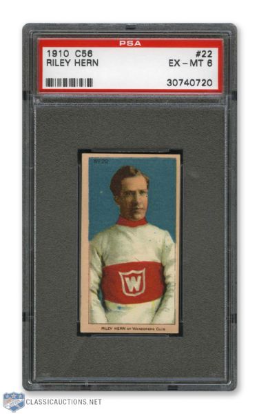 1910-11 Imperial Tobacco C56 #22 HOFer William "Riley" Hern RC - Graded PSA 6