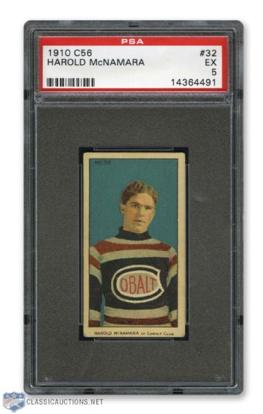 1910-11 Imperial Tobacco C56 #32 Harold McNamara RC - Graded PSA 5