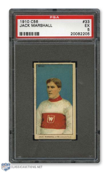 1910-11 Imperial Tobacco C56 #33 HOFer John "Jack" Marshall RC - Graded PSA 5