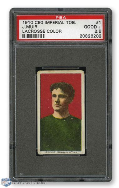 1910-11 Imperial Tobacco C60 #1 J. Muir RC - Graded PSA 2.5